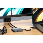 Satechi Aluminum PD USB-C 100W multiport hub με 4ΧΘύρες USB-C - ΓΚΡΙ - SA-ST-H4CPDM