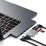 Satechi Αλουμινίου USB-C 100W PD multiport Adapter Pro Slim 7-σε-1 hub για APPLE MACBOOK σειράς M1/M2/M3/Μ4 - ΓΚΡΙ - SA-ST-HUCPHSM