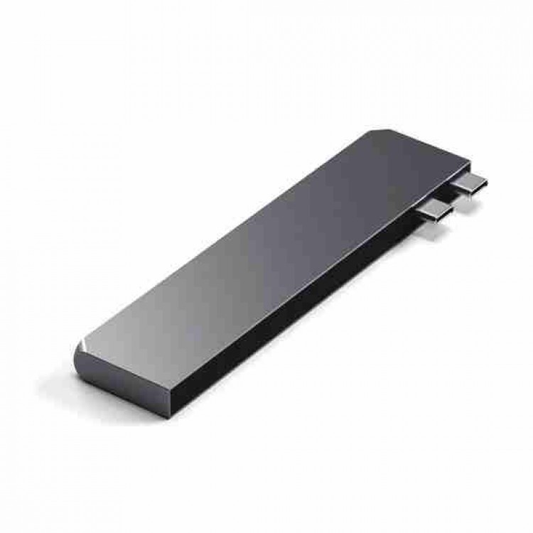 Satechi Αλουμινίου USB-C 100W PD multiport Adapter Pro Slim 7-σε-1 hub για APPLE MACBOOK σειράς M1/M2/M3/Μ4 - ΓΚΡΙ - SA-ST-HUCPHSM