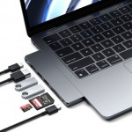 Satechi Αλουμινίου USB-C 100W PD multiport Adapter Pro Slim 7-σε-1 hub για APPLE MACBOOK σειράς M1/M2/M3/Μ4 - ΓΚΡΙ - SA-ST-HUCPHSM