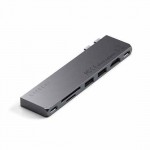 Satechi Αλουμινίου USB-C 100W PD multiport Adapter Pro Slim 7-σε-1 hub για APPLE MACBOOK σειράς M1/M2/M3/Μ4 - ΓΚΡΙ - SA-ST-HUCPHSM