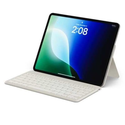 SATECHI ONTHEGO Ασύρματο πληκτρολόγιο Bluetooth Αλουμινίου QWERTY - Sand ΜΠΕΖ - SA-ST-KOTGW-EN