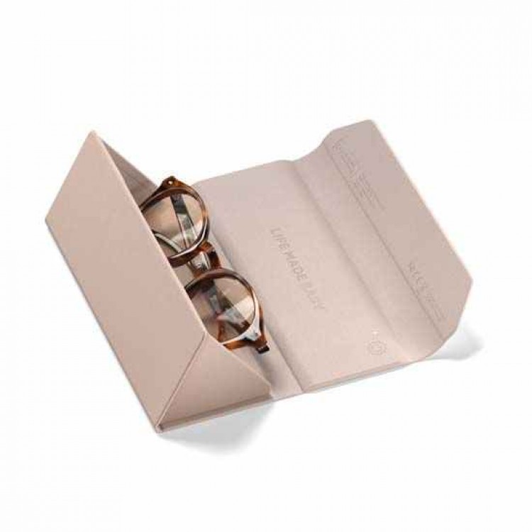 SATECHI Δερμάτινη έξυπνη θήκη για Οπτικά/Γυαλιά με λειτουργία FindAll/Apple Find My tracking και ασύρματη φόρτιση - Desert ΡΟΖ - SA-ST-LFAGCR