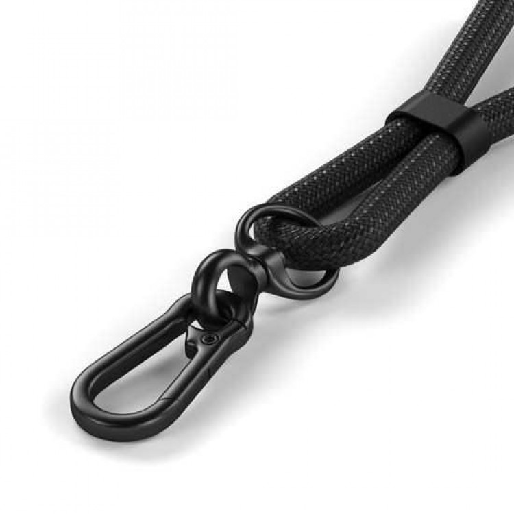 SATECHI OntheGo 2-σε-1 60W USB-C Lanyard Universal Crossbody ιμάντας με ενσωματωμένο Braided καλώδιο δεδομένων για SMARTPHONES, 1.5μ, - ΜΑΥΡΟ - SA-ST-LOTGLK