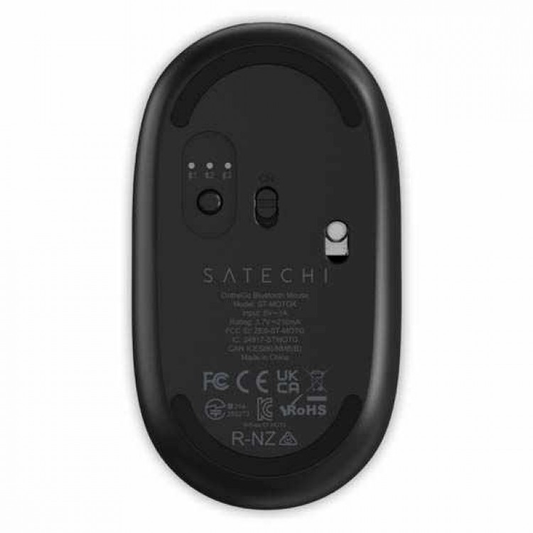 SATECHI ONTHEGO Bluetooth Ασύρματο ποντίκι με USB-C Επαναφορτιζόμενη μπαταρία - ΜΑΥΡΟ - SA-ST-MOTGK