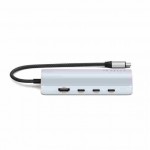 Satechi Aluminum 8-σε-1 USB-C 100W Multi-Port Adapter 8K HDMI σε Ethernet V3 HUB - ΑΣΗΜΙ - SA-ST-P8KES