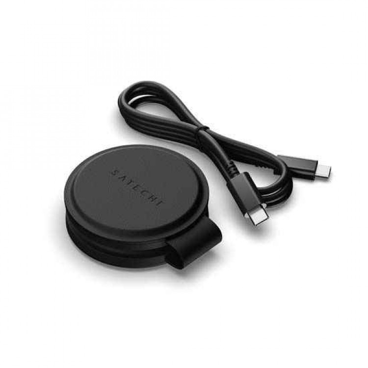 SATECHI OntheGo 2-in-1 Ασύρματος Φορτιστής με Αναδιπλούμενη Qi2 βάση για Αpple iPhone, Apple Watch Series 15W - ΜΑΥΡΟ - SA-ST-QTG21K