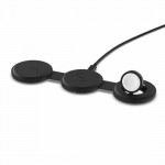 SATECHI OntheGo 3-in-1 Ασύρματος Φορτιστής με Αναδιπλούμενη Qi2 βάση για Αpple iPhone, APPLE AIRPODS, Apple Watch Series 15W - ΜΑΥΡΟ - SA-ST-QTG31K