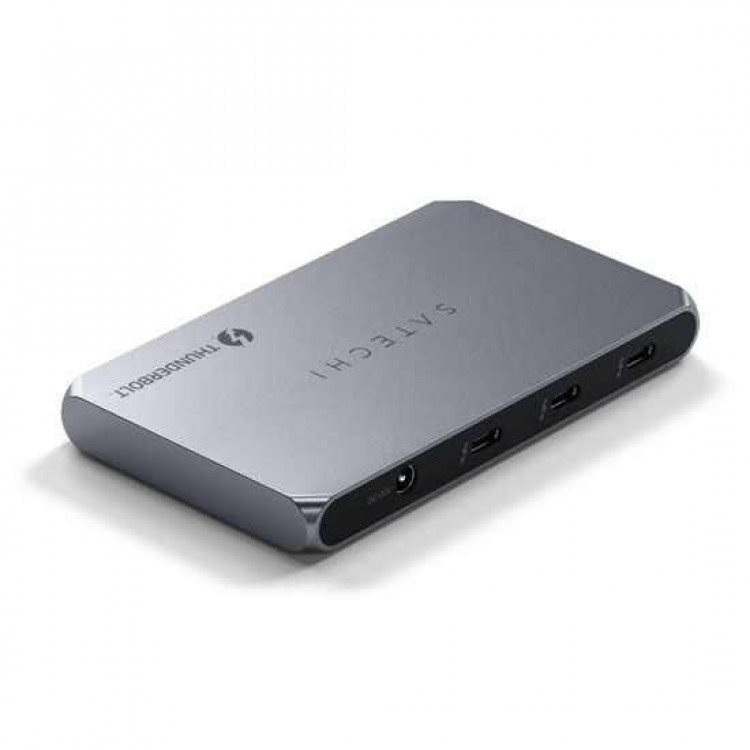 Satechi Αλουμινίου Thunderbolt 4 5-in-1 Slim Multiport Hub 6XΘύρες, εως 40 Gbps - ΓΚΡΙ - SA-ST-T4SHM-EU