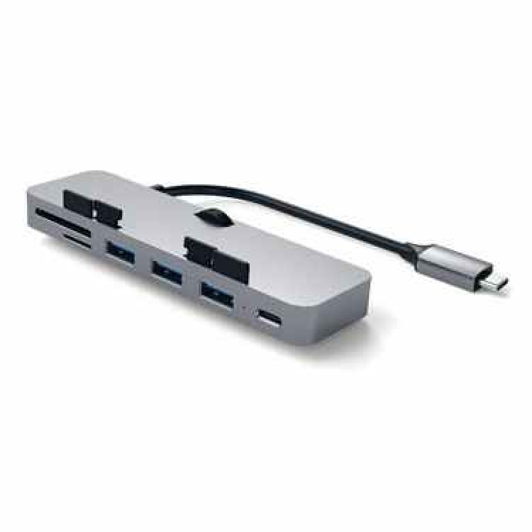 Satechi Αλουμινίου USB-C CLAMP HUB PRO για Apple iMac με USB-C / USB / SD & MICRO SD - ΓΚΡΙ - SA-ST-TCIMHM