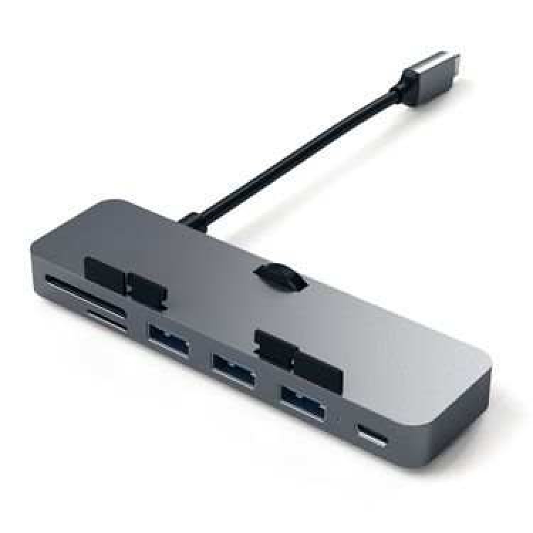 Satechi Αλουμινίου USB-C CLAMP HUB PRO για Apple iMac με USB-C / USB / SD & MICRO SD - ΓΚΡΙ - SA-ST-TCIMHM