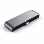 Satechi Αλουμινίου USB-C PD Mobile Pro Hub, 4K HDMI, USB 3.0 & 3.5mm Audio - ΓΚΡΙ - SA-ST-TCMPHM