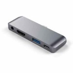Satechi Αλουμινίου USB-C PD Mobile Pro Hub, 4K HDMI, USB 3.0 & 3.5mm Audio - ΓΚΡΙ - SA-ST-TCMPHM