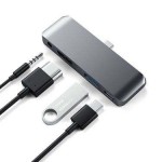 Satechi Αλουμινίου USB-C PD Mobile Pro Hub, 4K HDMI, USB 3.0 & 3.5mm Audio - ΓΚΡΙ - SA-ST-TCMPHM