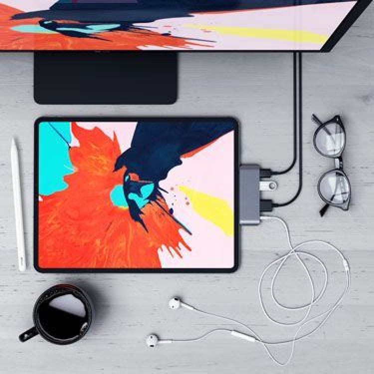 Satechi Αλουμινίου USB-C PD Mobile Pro Hub, 4K HDMI, USB 3.0 & 3.5mm Audio - ΓΚΡΙ - SA-ST-TCMPHM