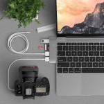 Satechi USB-C Combo Hub Adapter 3X Θύρες USB-A 3.0 Αλουμινίου, 3-σε-1, με αναγνώστη καρτών Micro SD/SD/TF - ΓΚΡΙ - SA-ST-TCUHM