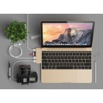 Satechi USB-C Combo Hub Adapter 3X Θύρες USB-A 3.0 Αλουμινίου, 3-σε-1, με αναγνώστη καρτών Micro SD/SD/TF - ΓΚΡΙ - SA-ST-TCUHM