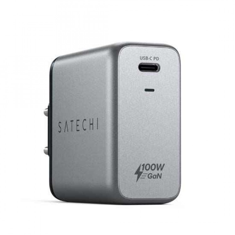 Satechi 100W PD GaN Οικιακός Φορτιστής τοίχου USB-C - ΓΚΡΙ - SA-ST-UC100WSM-EU