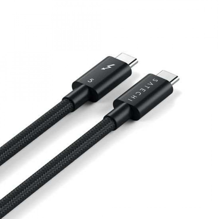 SATECHI Braided Thunderbolt 5 Pro, USB-C / USB-C ,120Gpbs Καλώδιο μεταφοράς δεδομένων & Φόρτισης 240W PD 1μ. - SA-ST-YTB5100K