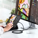 SATECHI Braided Thunderbolt 5 Pro, USB-C / USB-C ,120Gpbs Καλώδιο μεταφοράς δεδομένων & Φόρτισης 240W PD 1μ. - SA-ST-YTB5100K