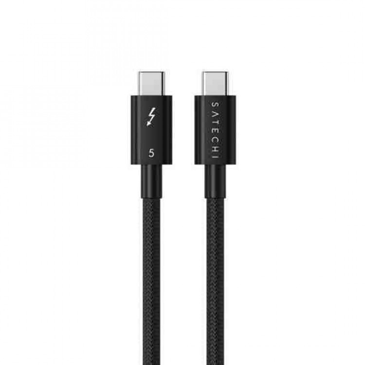 SATECHI Braided Thunderbolt 5 Pro, USB-C / USB-C ,120Gpbs Καλώδιο μεταφοράς δεδομένων & Φόρτισης 240W PD 1μ. - SA-ST-YTB5100K