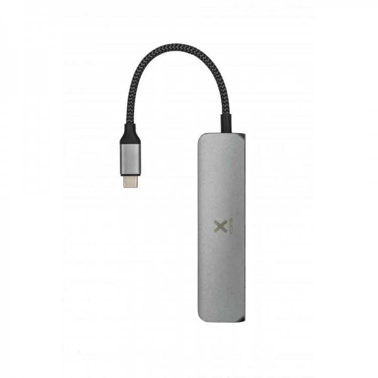 XTORM Aluminum Multi-Port USB-C Hub 4-in-1 με ενισχυμένο καλώδιο αντοχής - ΑΣΗΜΙ - XT-XC203 