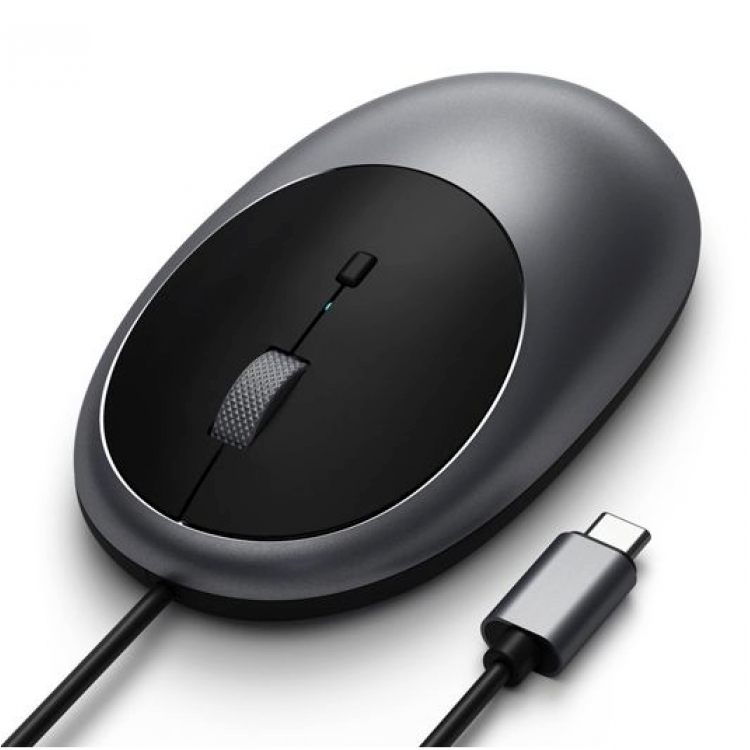 SATECHI C1 USB-C ενσύρματο ποντίκι με καλώδιο - ST-ST-AWUCMM - ΓΚΡΙ
