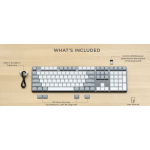 SATECHI Slim SM3 108 πλήκτρων Μηχανικό Bluetooth LED Backlit Ασύρματο Gaming πληκτρολόγιο για Apple Mac, iMac, Macbook, Windows PCS - QWERTY - ΓΚΡΙ - ST-KSM3LT-EN