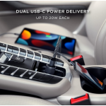 SATECHI 40W Διπλός φορτιστής αυτοκινήτου USB-C PD - ΓΚΡΙ - SA-ST-U2C40CCM 