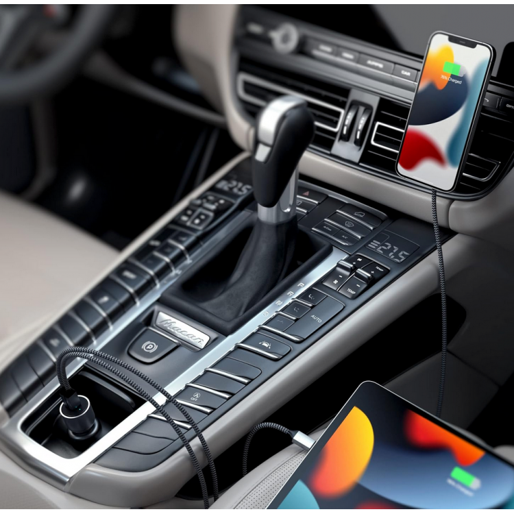 SATECHI 40W Διπλός φορτιστής αυτοκινήτου USB-C PD - ΓΚΡΙ - SA-ST-U2C40CCM 