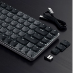 SATECHI Slim SM1 Mechanical Bluetooth LED Backlit Ασύρματο Gaming πληκτρολόγιο για Apple Mac, iMac, Macbook, Windows PCS - QWERTY - ΣΚΟΥΡΟ ΓΚΡΙ - ST-KSM1DK-EN