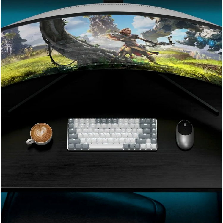 SATECHI Slim SM1 Mechanical Bluetooth LED Backlit Ασύρματο Gaming πληκτρολόγιο για Apple Mac, iMac, Macbook, Windows PCS - QWERTY - ΓΚΡΙ - ST-KSM1LT-EN