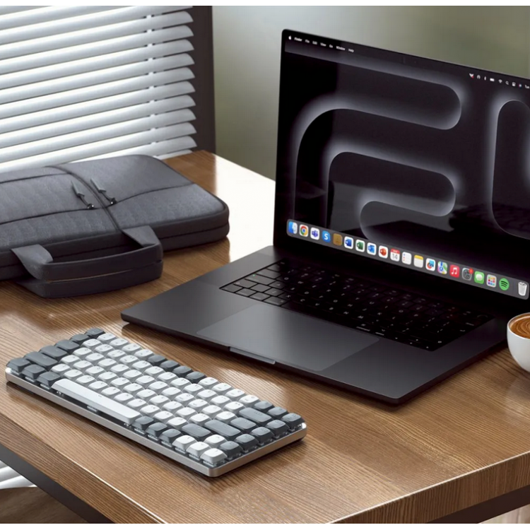 SATECHI Slim SM1 Mechanical Bluetooth LED Backlit Ασύρματο Gaming πληκτρολόγιο για Apple Mac, iMac, Macbook, Windows PCS - QWERTY - ΓΚΡΙ - ST-KSM1LT-EN