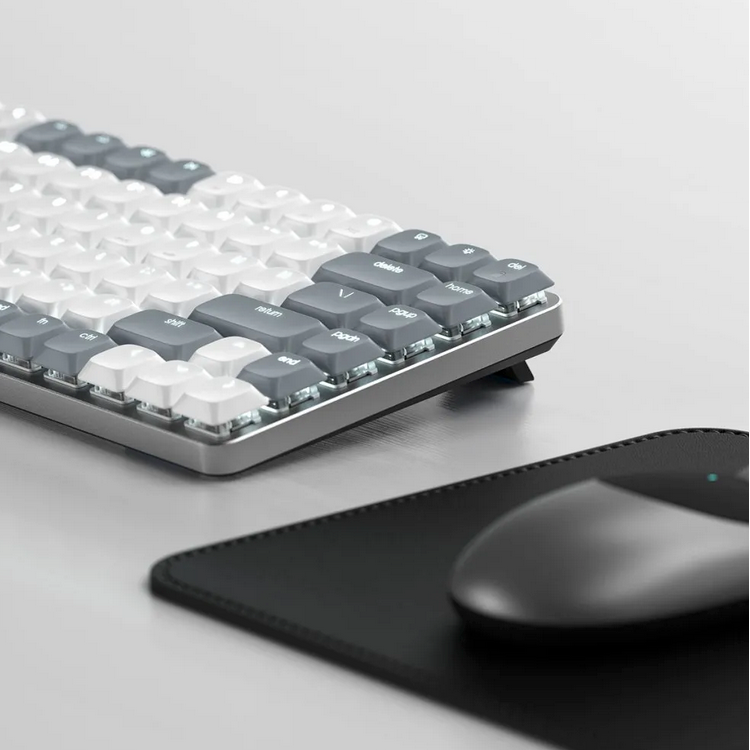 SATECHI Slim SM1 Mechanical Bluetooth LED Backlit Ασύρματο Gaming πληκτρολόγιο για Apple Mac, iMac, Macbook, Windows PCS - QWERTY - ΓΚΡΙ - ST-KSM1LT-EN
