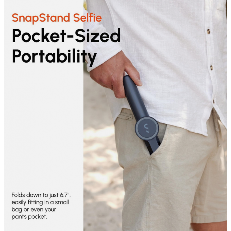 SHIFTCAM SnapStand Universal 3-σε-1 Τρίποδας/μαγνητική βάση Selfie stick για smartphones - Midnight ΜΑΥΡΟ - SC-S-AB02-MN 