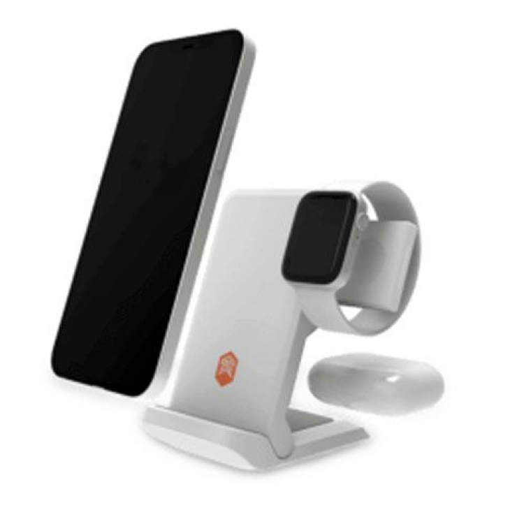 STM Wireless Charge Tree GO 15W Ασύρματος Αναδιπλούμενος Φορτιστής Qi Βάση για SMARTPHONES, iPhone, AirPods και Apple Watch - ΛΕΥΚΟ - ST-931-322Z-01 