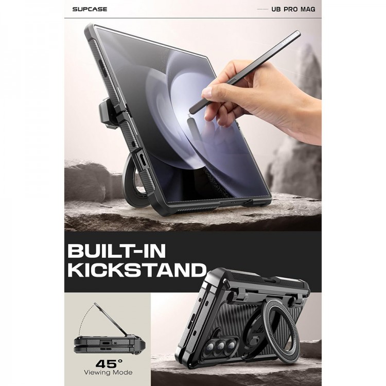 Θήκη SUPCASE Unicorn Beetle Pro MagSafe με KICK STAND, S Pen θήκη για Samsung Galaxy Z FOLD 6 5G 2024 - Μαύρο