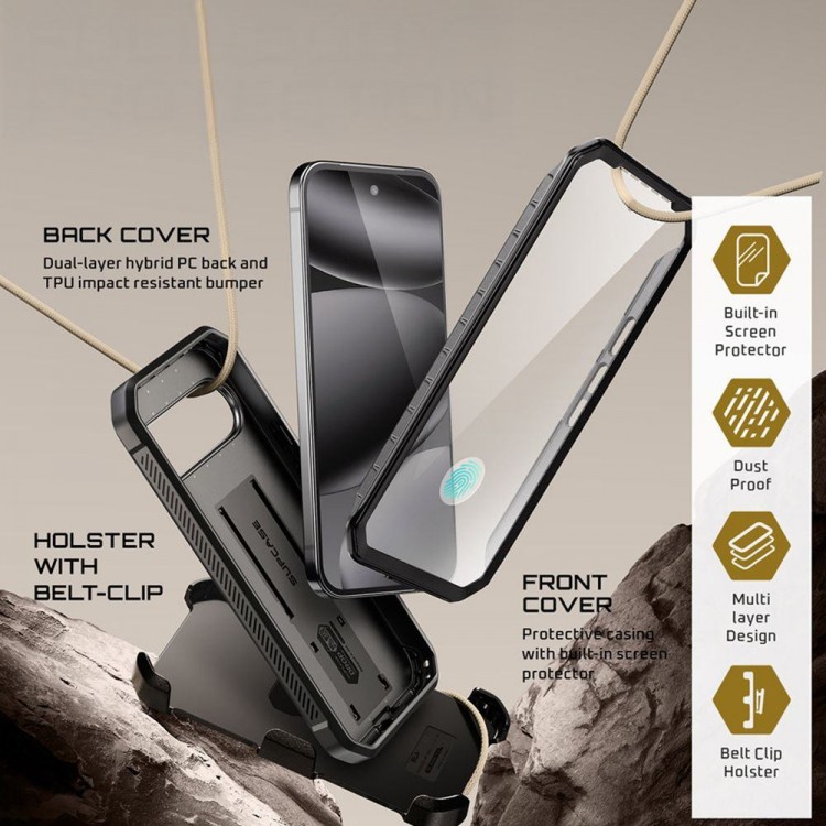 Θήκη SUPCASE UNICORN BEETLE PRO 360 για GOOGLE PIXEL 10 PRO XL 2025 - MAYΡΗ Θήκη SUPCASE UNICORN BEETLE PRO 360 για GOOGLE PIXEL 10 PRO XL 2025 - MAYΡΗ