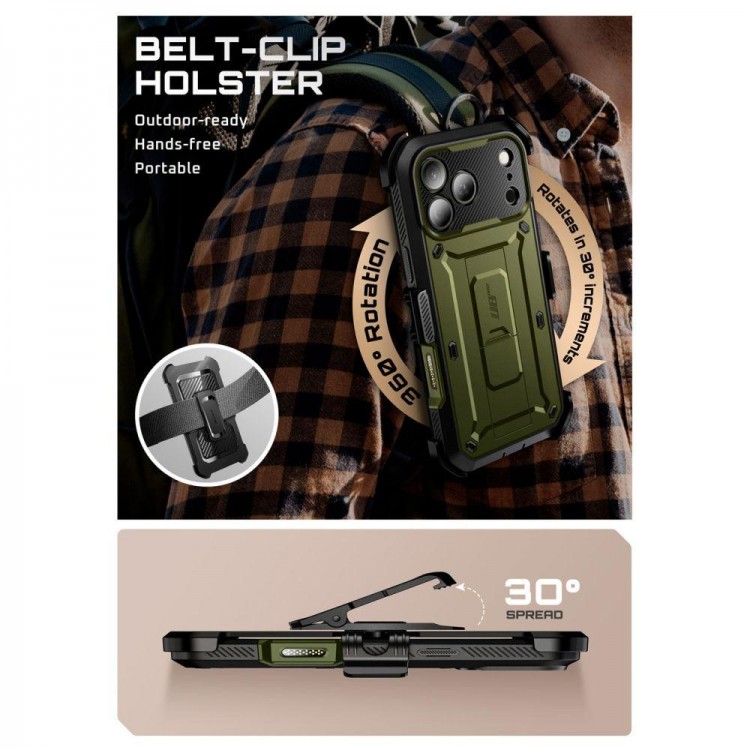 Θήκη SUPCASE UNICORN BEETLE PRO για Apple IPHONE 17 PRO MAX 6.9 5G 2025 - GULDAN ΠΡΑΣΙΝΟ ΧΑΚΙ