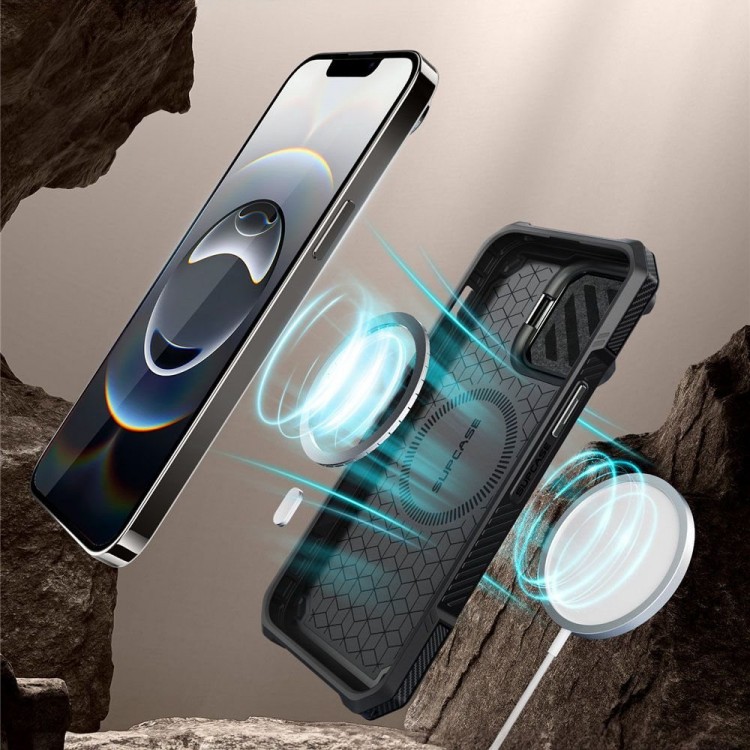 Θήκη SUPCASE UB XT MAG MAGSAFE με προστατευτικό κάμερας για Apple IPHONE 16e 6.1 2025  - ΜΑΥΡΟ