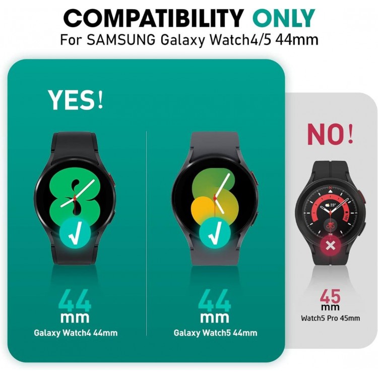 Θήκη SUPCASE UNICORN BEETLE PRO Rugged with Wristband για SAMSUNG GALAXY WATCH 5 44 mm (2022) / Galaxy Watch 4 44 mm (2021) - ΜΑΥΡΟ