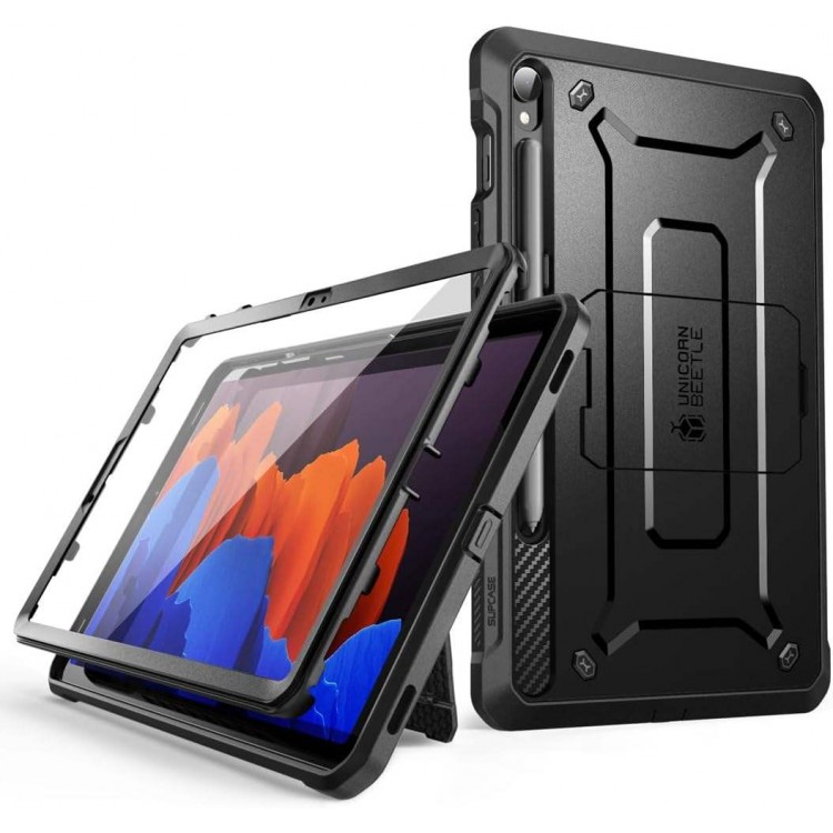 Θήκη SUPCASE UNICORN BEETLE PRO για SAMSUNG GALAXY TAB S9/S8/S7 11" με προστατευτικό οθόνη, θήκη για πενάκι S Pen και βάση - MAYΡΗ Θήκη SUPCASE UNICORN BEETLE PRO για SAMSUNG GALAXY TAB S9/S8/S7 11" με προστατευτικό οθόνη, θήκη για πενάκι S Pen και βάση - MAYΡΗ