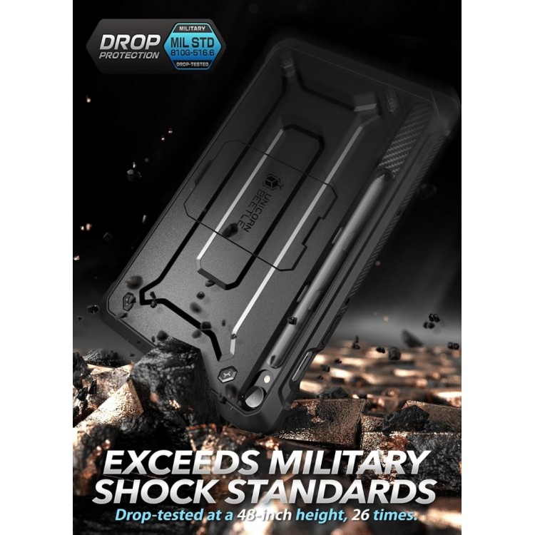 Θήκη SUPCASE UNICORN BEETLE PRO για SAMSUNG GALAXY TAB S10 FE+ PLUS 13.1. X620 / X626B, με Προστασία οθόνης & S Pen θήκη - MAYΡΗ