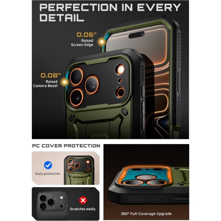 Θήκη SUPCASE UNICORN BEETLE PRO για Apple IPHONE 17 PRO MAX 6.9 5G 2025 - GULDAN ΠΡΑΣΙΝΟ ΧΑΚΙ