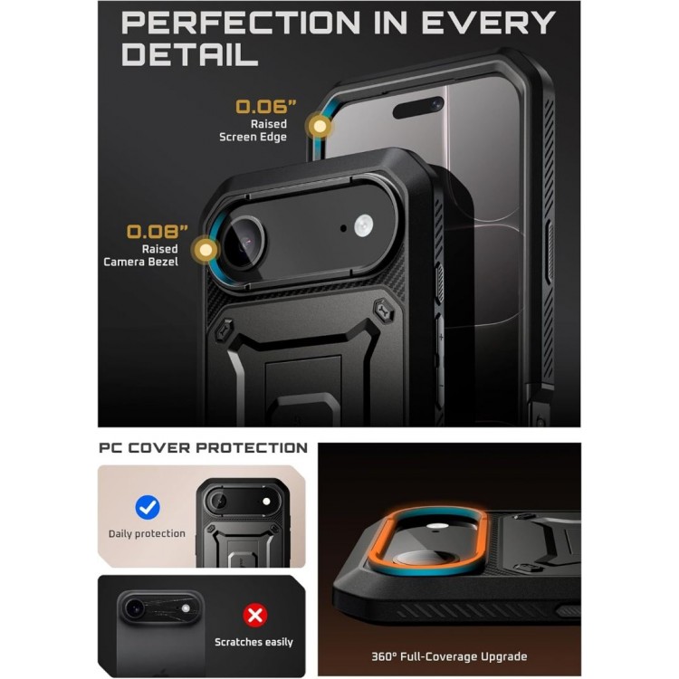 Θήκη SUPCASE UNICORN BEETLE PRO για Apple IPHONE 17 AIR 6.6 5G 2025 - ΜΑΥΡΟ