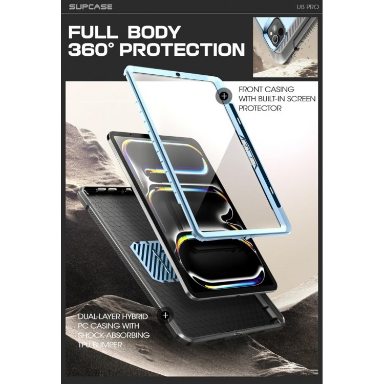 Θήκη SUPCASE UNICORN BEETLE PRO για Apple IPAD PRO 13 2024 7ης Γενιάς - Arctic ΜΠΛΕ