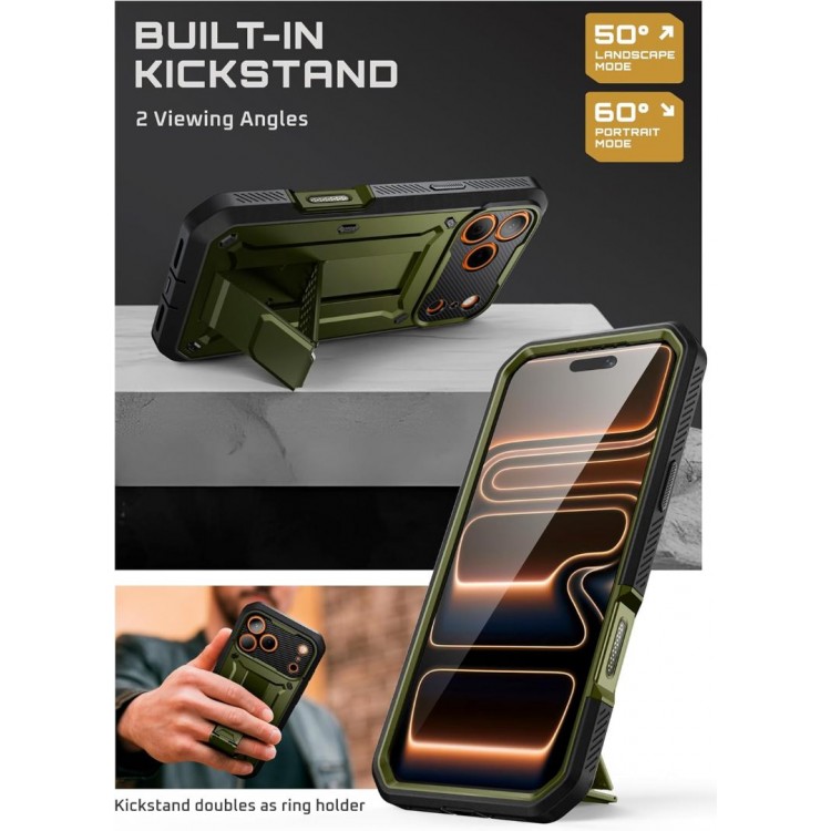 Θήκη SUPCASE UNICORN BEETLE PRO για Apple IPHONE 17 PRO MAX 6.9 5G 2025 - GULDAN ΠΡΑΣΙΝΟ ΧΑΚΙ