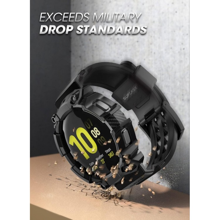 Θήκη SUPCASE UNICORN BEETLE PRO Rugged with Wristband για SAMSUNG GALAXY WATCH 5 44 mm (2022) / Galaxy Watch 4 44 mm (2021) - ΜΑΥΡΟ