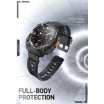 Θήκη SUPCASE IBLSN ARMORBOX Rugged με λουράκι, 2 Χ Προστατευτικά οθόνης για SAMSUNG GALAXY WATCH ULTRA - 47 MM - ΜΑΥΡΟ