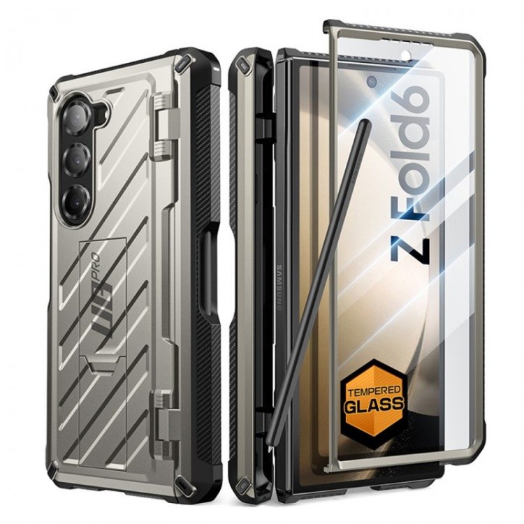 Θήκη SUPCASE UNICORN BEETLE PRO PEN edition για Samsung GALAXY Z FOLD 6 2024 - Titan ΓΚΡΙ